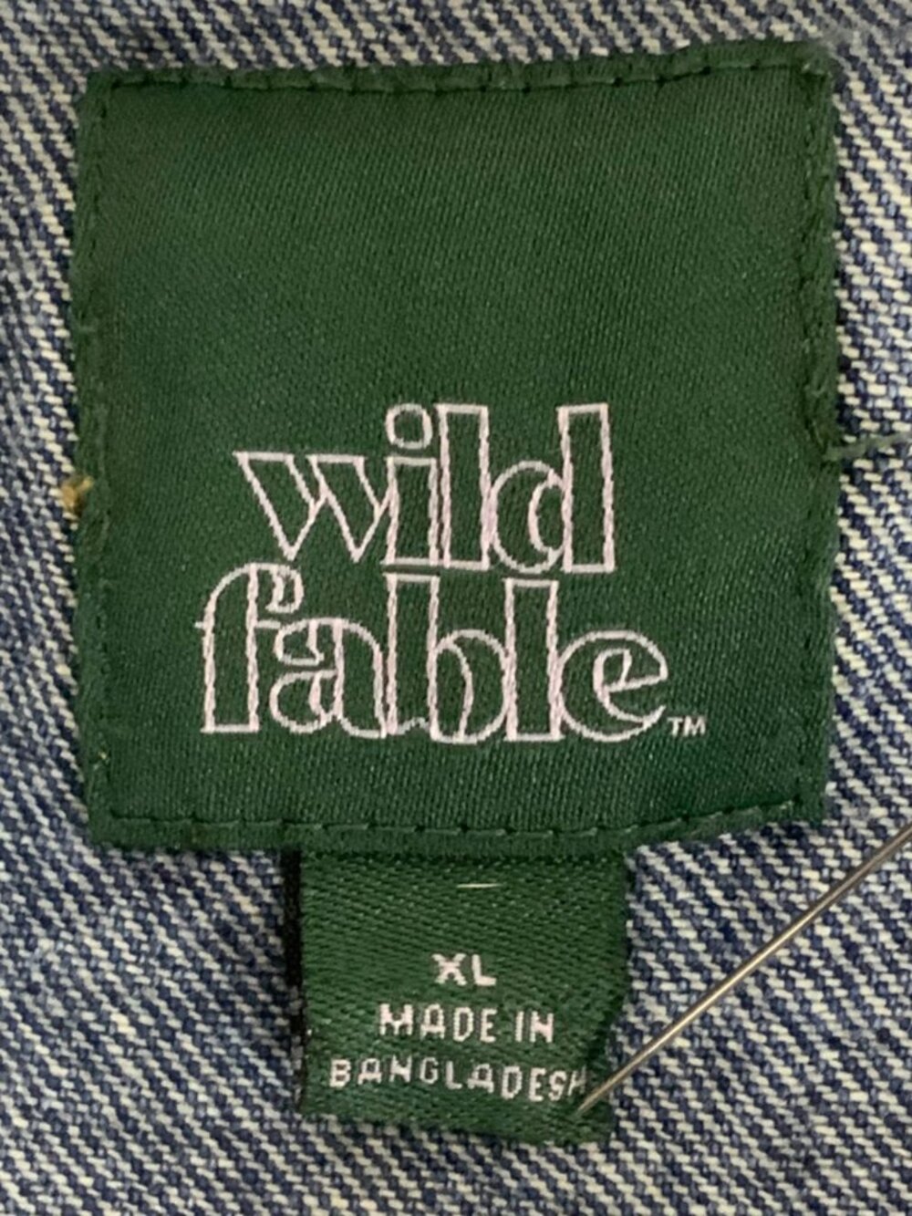 Wild Fable Womens Distressed Blue Denim Trucker Jacket Size XL Button-Up Casual - Picture 8 of 9